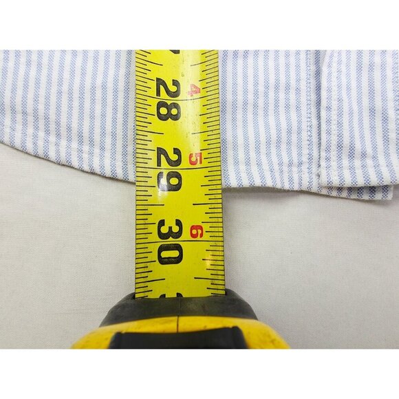 Everlane Size Small Mens White Blue Stripe Button Down Long Sleeve Cotton Shirt - Picture 7 of 9